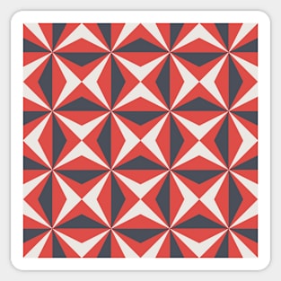 Vintage Black and Red Geometric Pattern Sticker